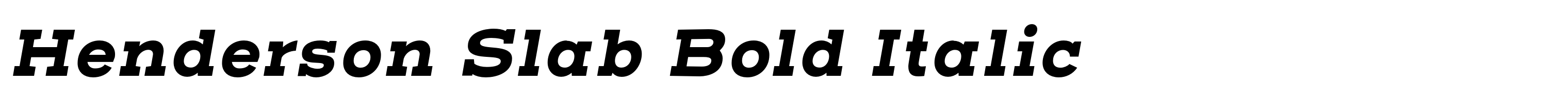 Henderson Slab Bold Italic